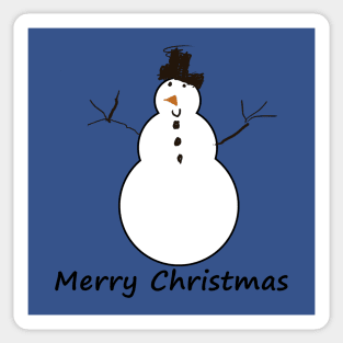 (Autistic) Child Snowman Merry Christmas Sticker